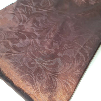 Embroidered & Self-Print Luxury Faux Silk Taffeta Fabric – 44" Wide for Dresses, Curtains & Cushions