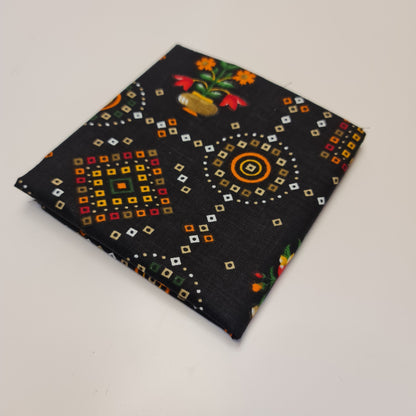Viscose Indian Boho Print Fabric – 6pcs Fat Quarters Bundle (50x50cm) Quilting & Patchwork Material