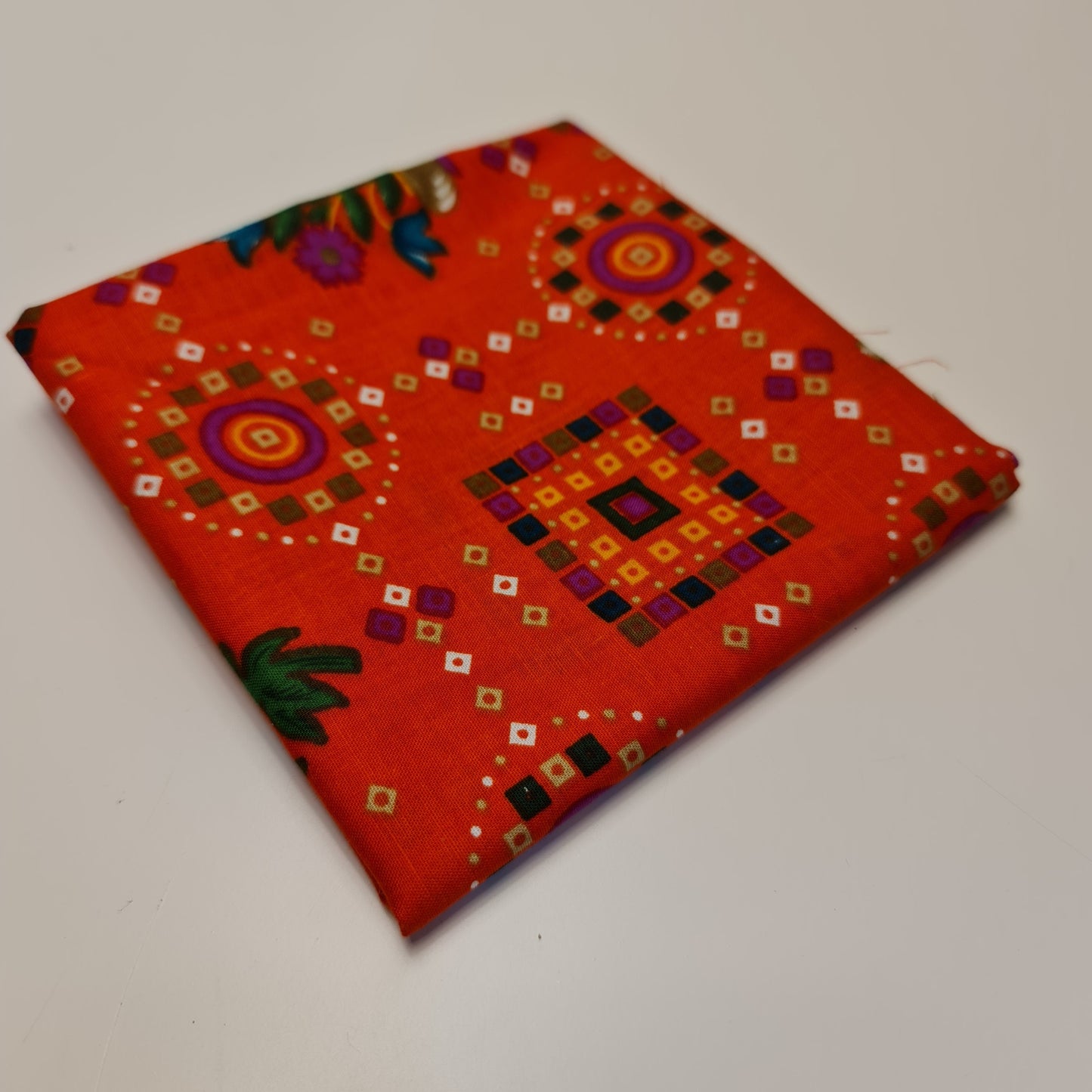 Viscose Indian Boho Print Fabric – 6pcs Fat Quarters Bundle (50x50cm) Quilting & Patchwork Material