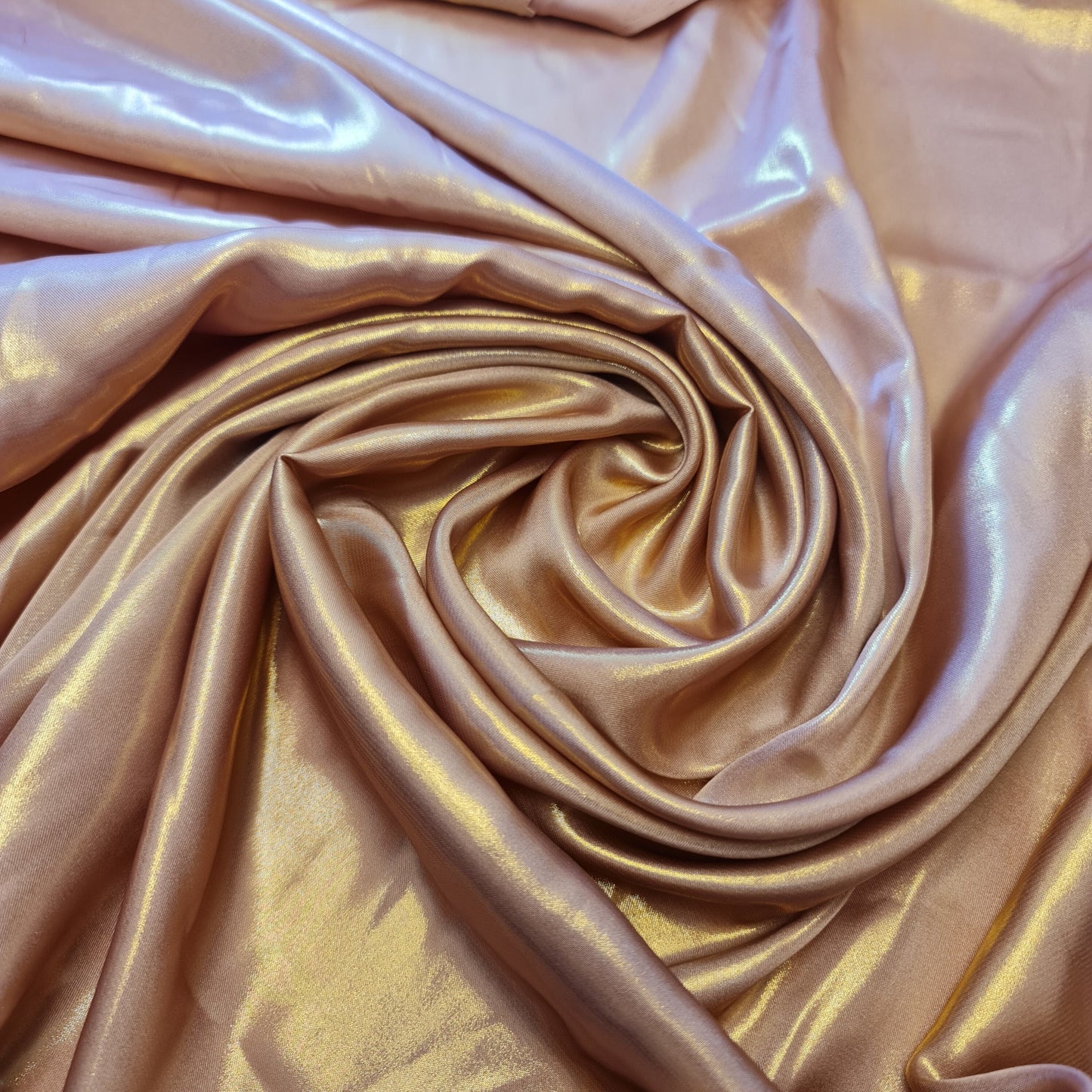 Shimmer Foil Satin Fabric – 58" Wide Glossy Dress, Décor & Craft Material by the Metre
