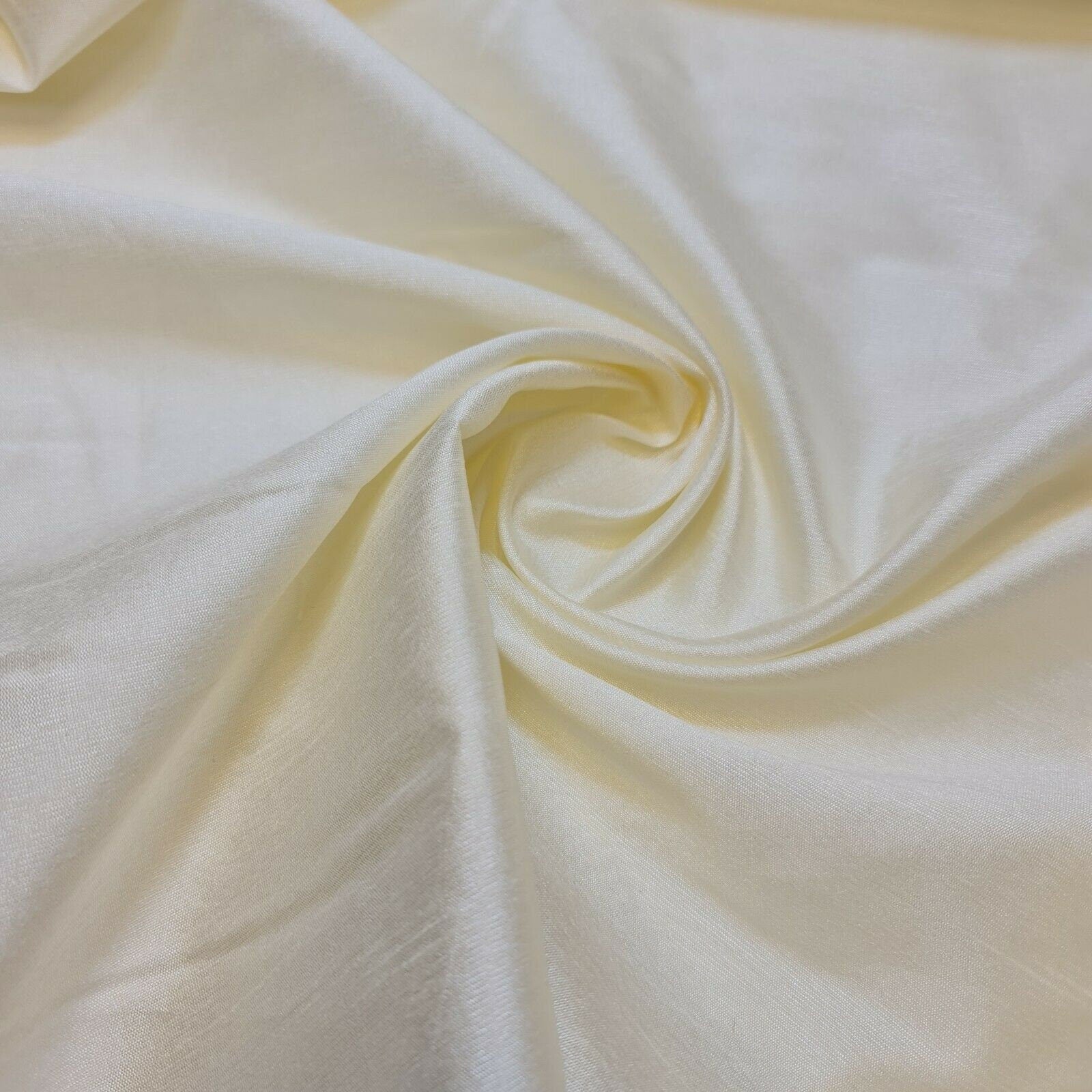 Plain Slub Faux Dupion Raw Silk Fabric – 100% Polyester – 44