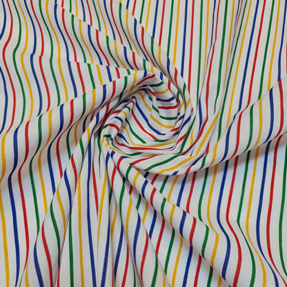 Striped Polycotton Fabric – Candy & Wide Stripe Variants – 45" Wide Dressmaking & Craft Material