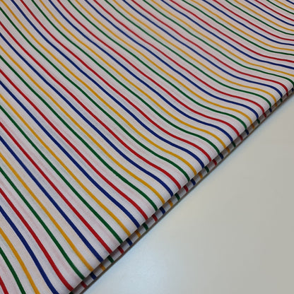 Striped Polycotton Fabric – Candy & Wide Stripe Variants – 45" Wide Dressmaking & Craft Material