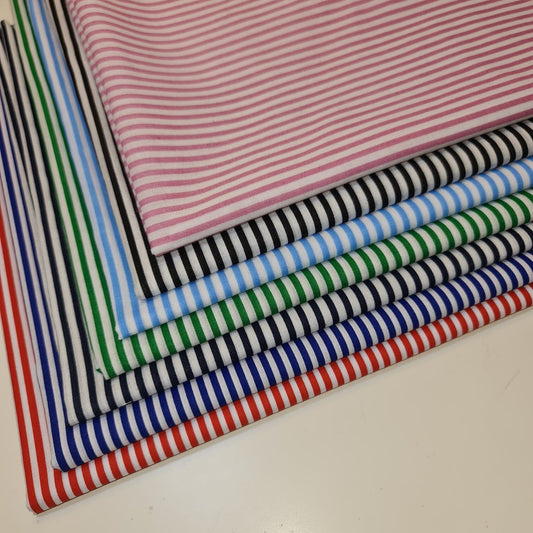 Striped Polycotton Fabric – Candy & Wide Stripe Variants – 45" Wide Dressmaking & Craft Material