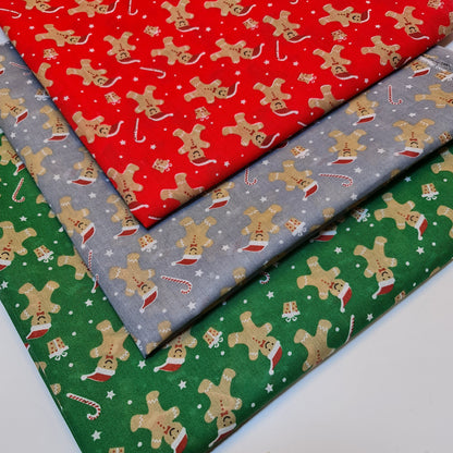 Christmas Festive Polycotton Print Fabric – 44" Wide Craft & Dressmaking Material by the Metre