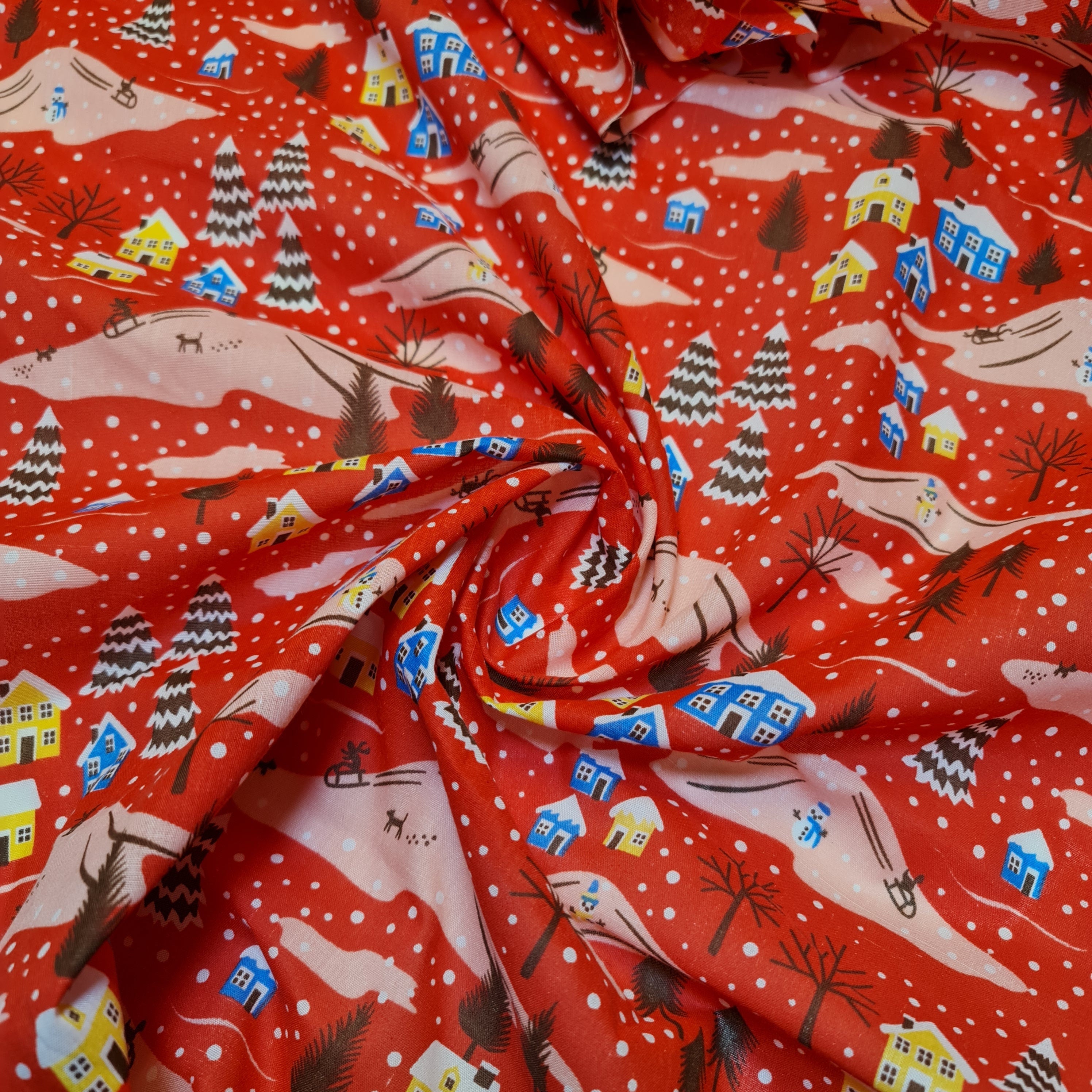 Christmas Festive Polycotton Print Fabric – 44