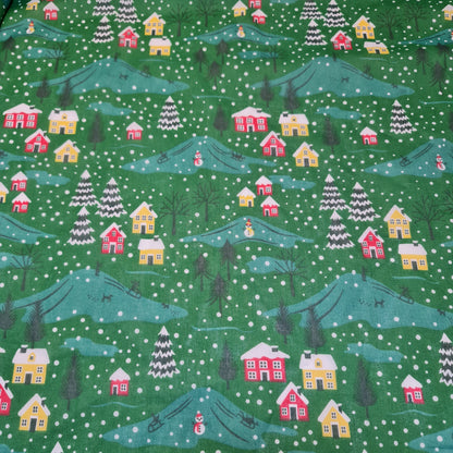Christmas Festive Polycotton Print Fabric – 44" Wide Craft & Dressmaking Material by the Metre