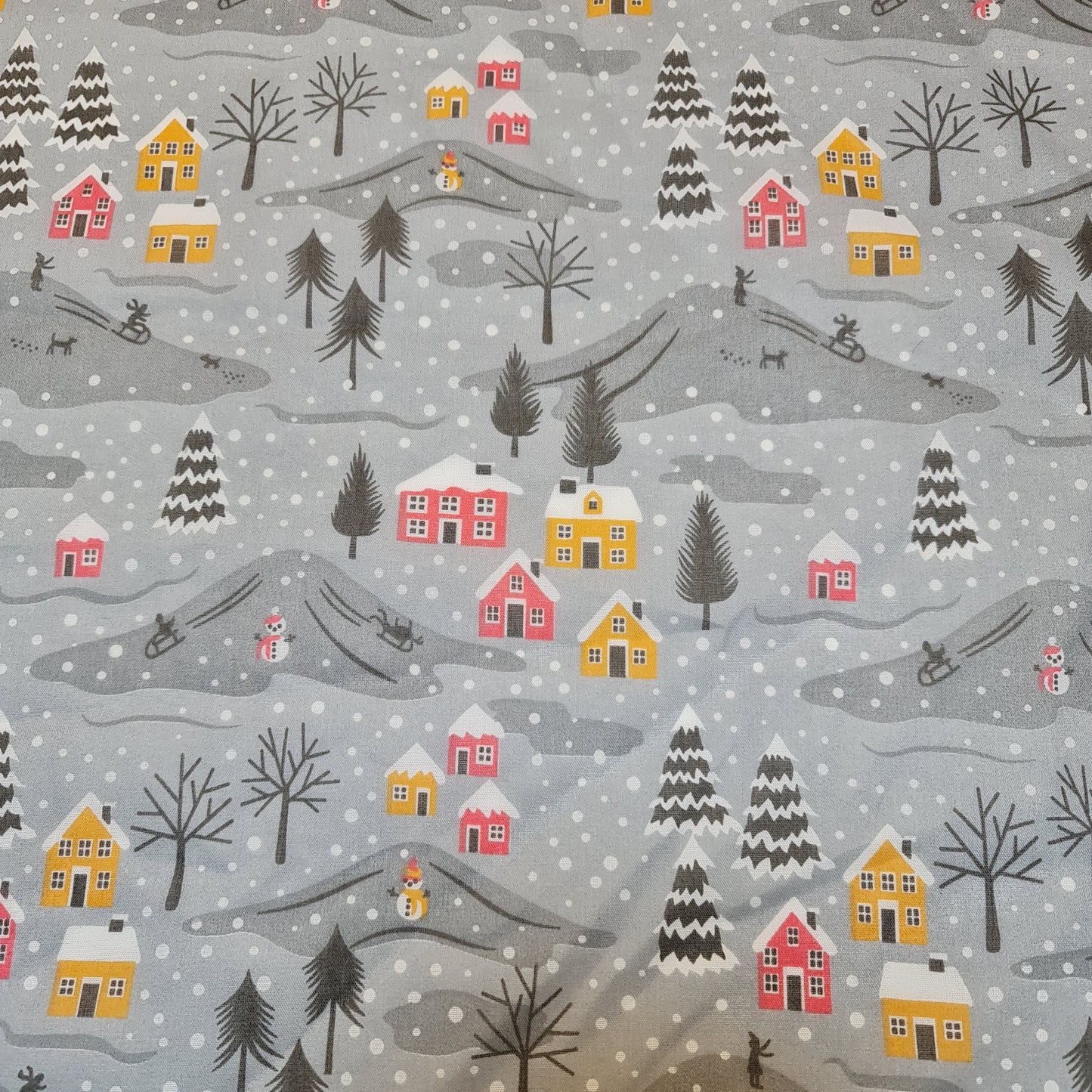 Christmas Festive Polycotton Print Fabric – 44" Wide Craft & Dressmaking Material by the Metre