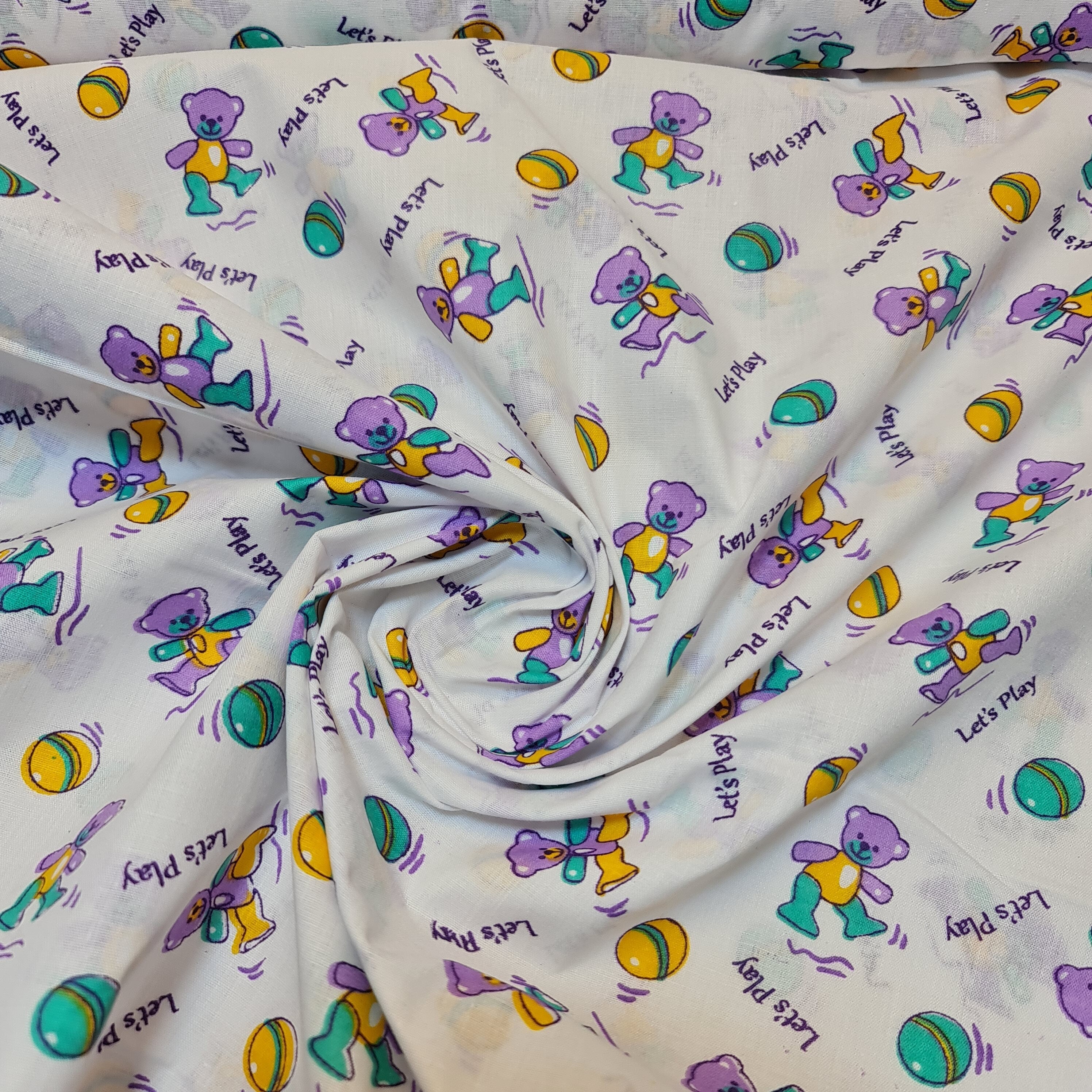 Kids Print 100% Cotton Poplin Fabric – Rabbit Print, 44