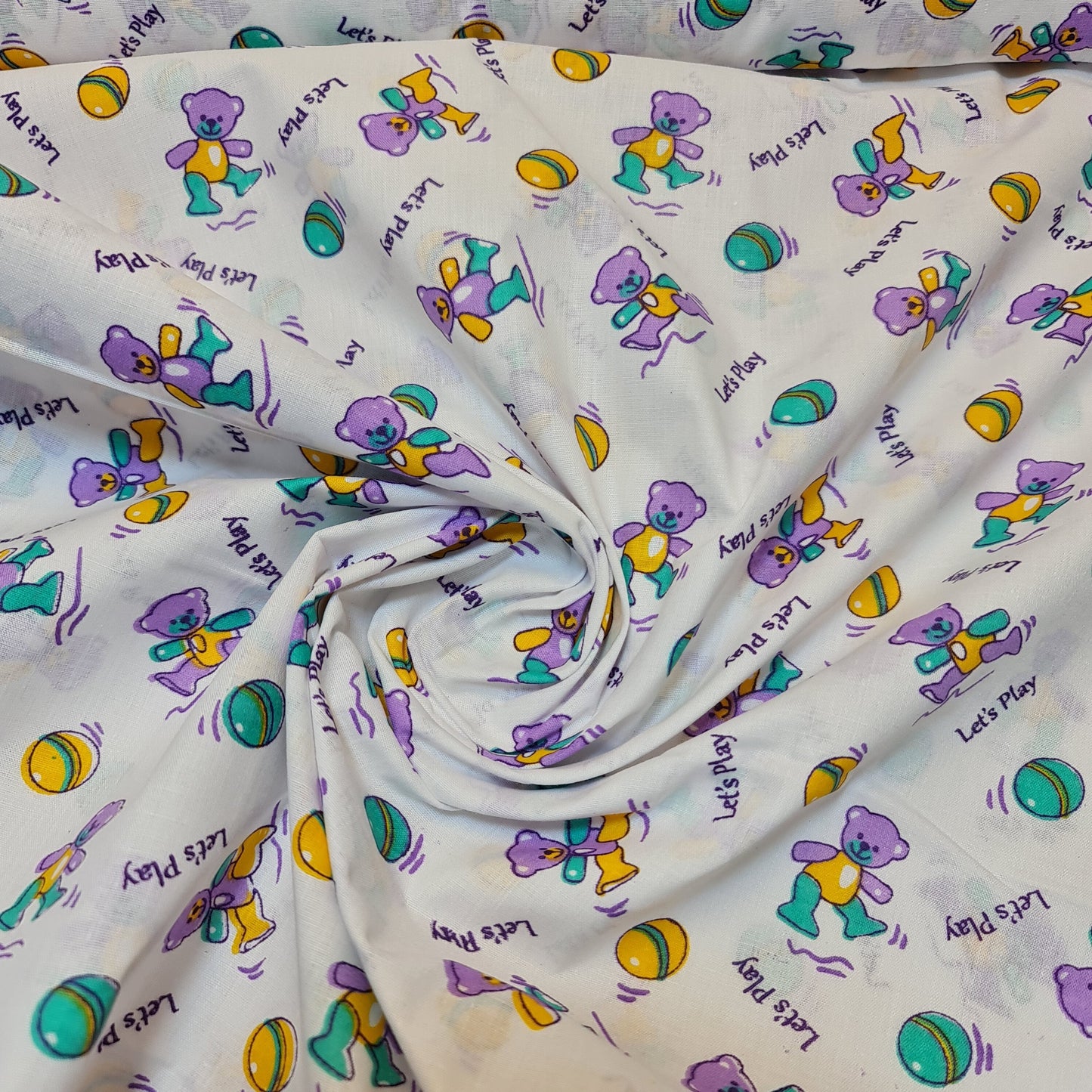 Kids Print 100% Cotton Poplin Fabric – Rabbit Print, 44" Wide Soft Dressmaking & Craft Material by the Meter