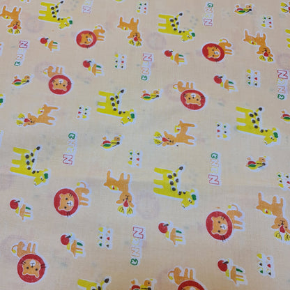 Kids Print 100% Cotton Poplin Fabric – Rabbit Print, 44" Wide Soft Dressmaking & Craft Material by the Meter