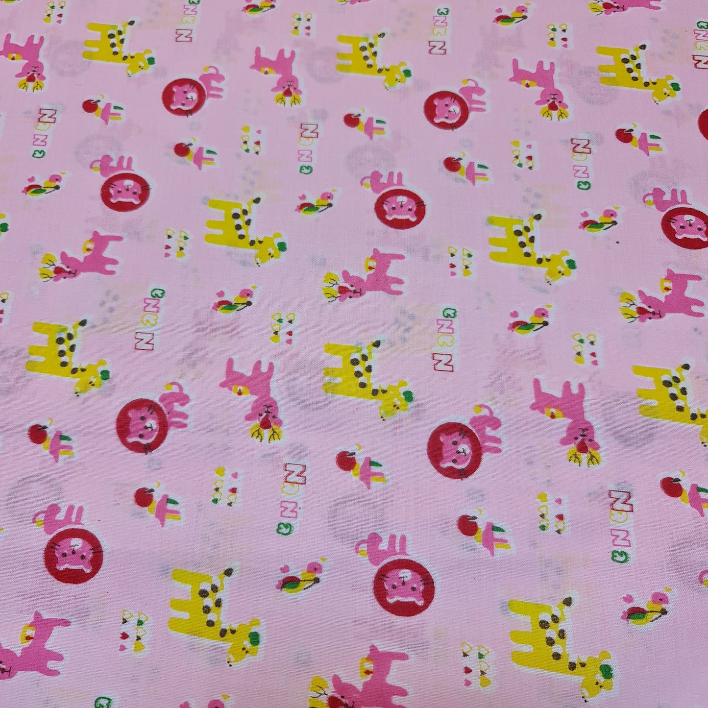 Kids Print 100% Cotton Poplin Fabric – Rabbit Print, 44" Wide Soft Dressmaking & Craft Material by the Meter