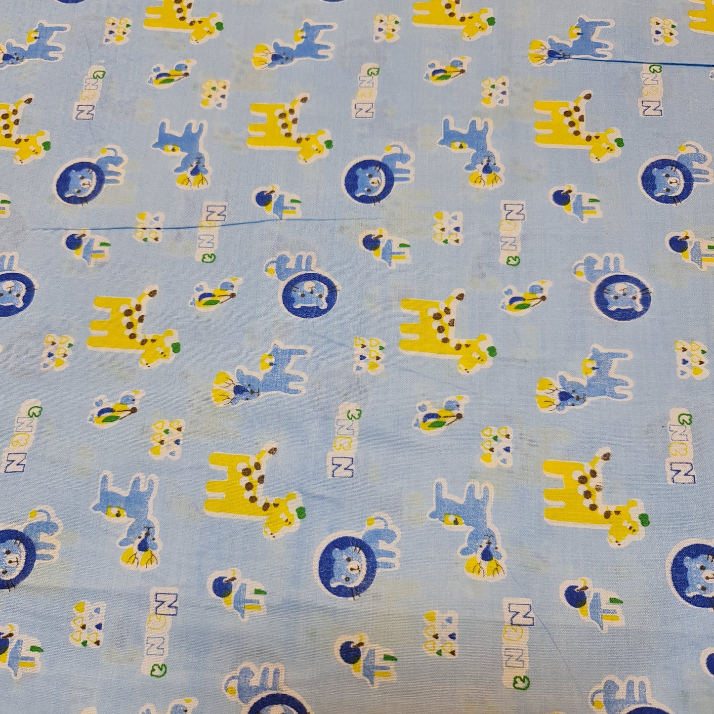 Kids Print 100% Cotton Poplin Fabric – Rabbit Print, 44" Wide Soft Dressmaking & Craft Material by the Meter