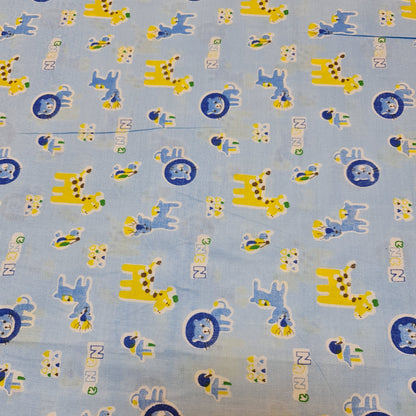 Kids Print 100% Cotton Poplin Fabric – Rabbit Print, 44" Wide Soft Dressmaking & Craft Material by the Meter