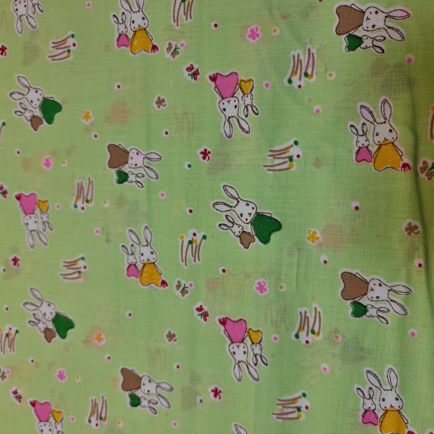 Kids Print 100% Cotton Poplin Fabric – Rabbit Print, 44" Wide Soft Dressmaking & Craft Material by the Meter