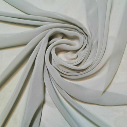 Sheer Poly Crepe Chiffon Fabric – Semi-Transparent, Lightweight 44" Wide for Dress, Draping & Craft