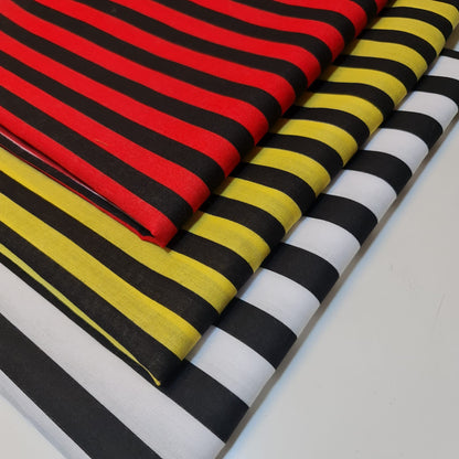 Striped Polycotton Fabric – Candy & Wide Stripe Variants – 45" Wide Dressmaking & Craft Material