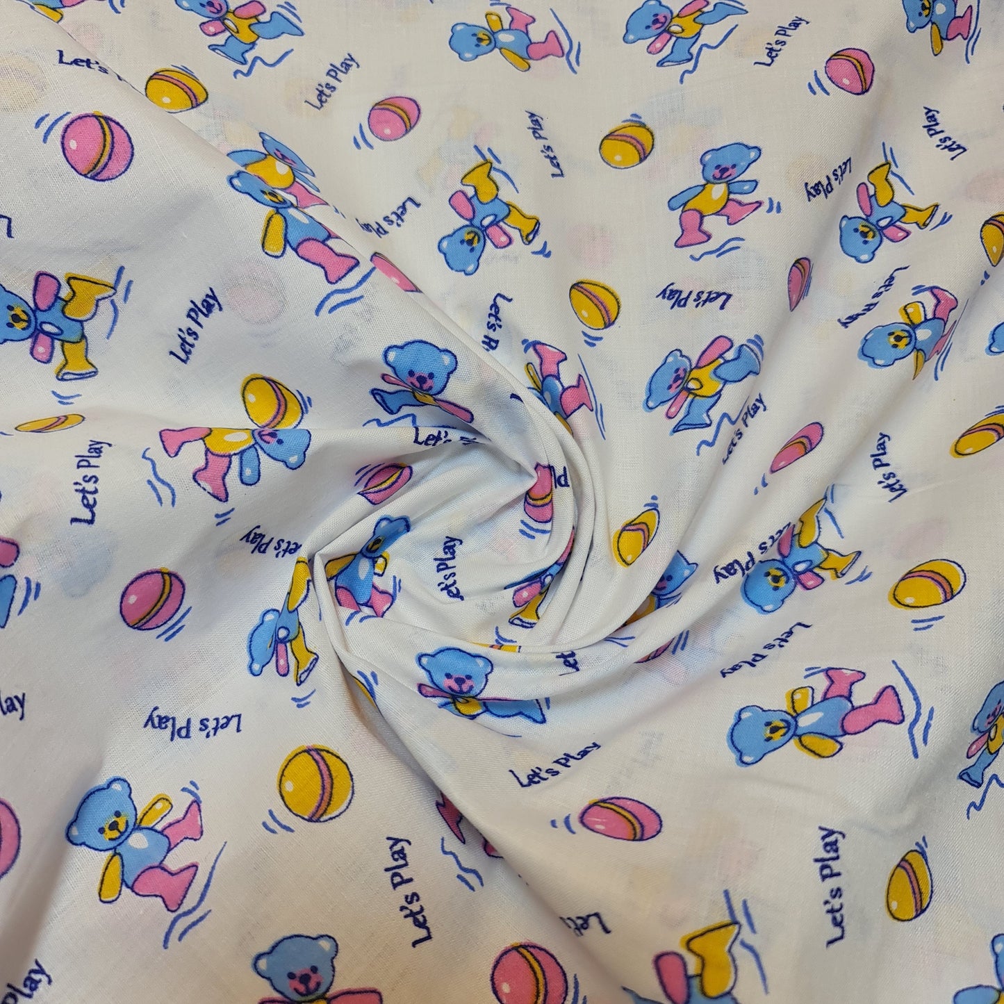 Kids Print 100% Cotton Poplin Fabric – Rabbit Print, 44" Wide Soft Dressmaking & Craft Material by the Meter
