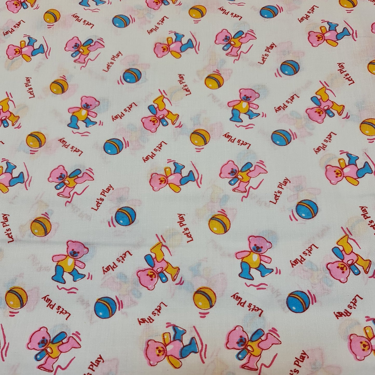 Kids Print 100% Cotton Poplin Fabric – Rabbit Print, 44" Wide Soft Dressmaking & Craft Material by the Meter