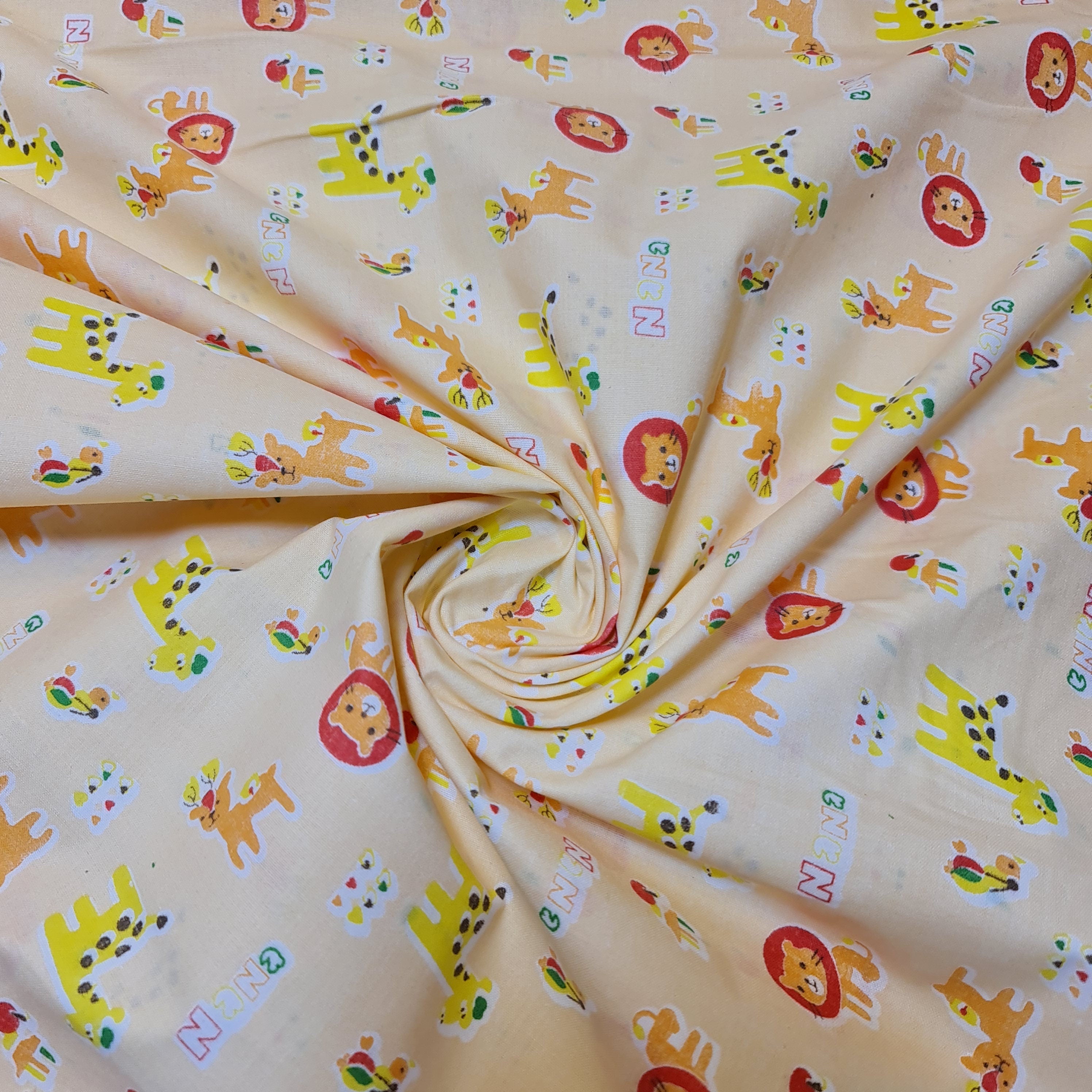Kids Print 100% Cotton Poplin Fabric – Rabbit Print, 44