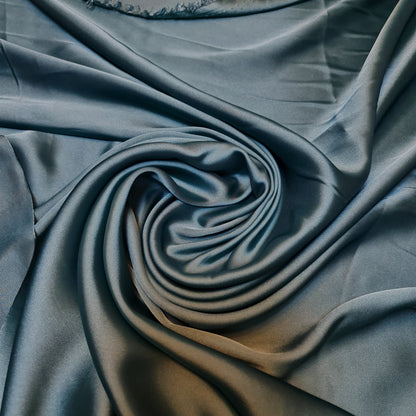 Silky Charmeuse Satin Fabric – 44" Wide Luxury Glossy Silk-Like Weave for Bridal Dress, Draping & Décor