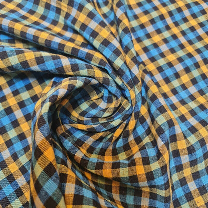 100% Cotton Gingham 1/8" Check Plaid Fabric – Parna Patka Turban Dastaar Cloth for Sewing & Crafts (23 Meter Roll)