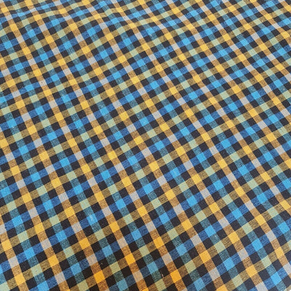 100% Cotton Gingham 1/8" Check Plaid Fabric – Parna Patka Turban Dastaar Cloth for Sewing & Crafts (23 Meter Roll)