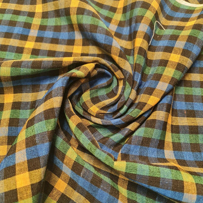 100% Cotton Gingham 1/8" Check Plaid Fabric – Parna Patka Turban Dastaar Cloth for Sewing & Crafts (23 Meter Roll)