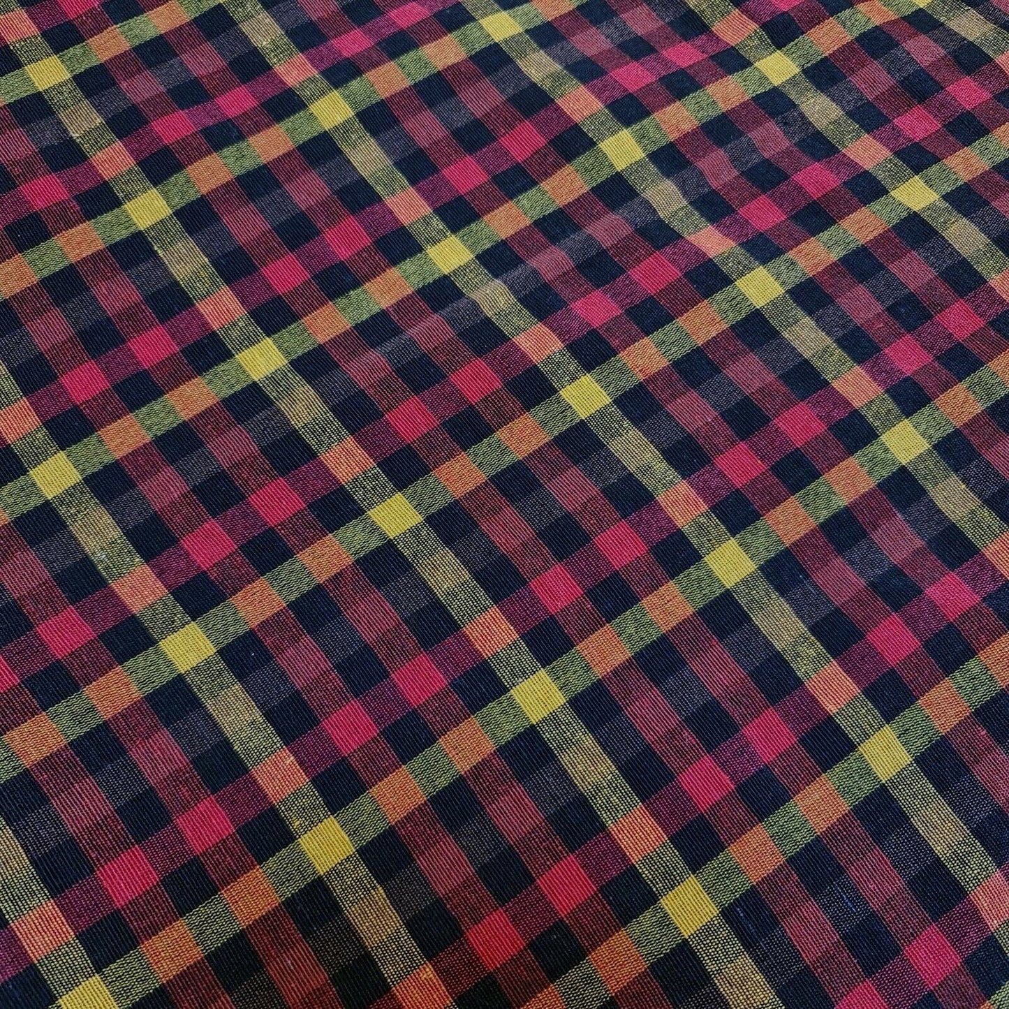 100% Cotton Gingham 1/8" Check Plaid Fabric – Parna Patka Turban Dastaar Cloth for Sewing & Crafts (23 Meter Roll)