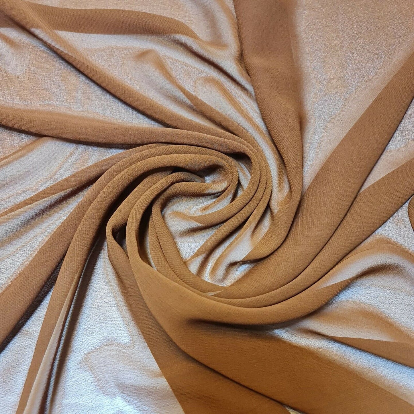 Sheer Poly Crepe Chiffon Fabric – Semi-Transparent, Lightweight 44" Wide for Dress, Draping & Craft
