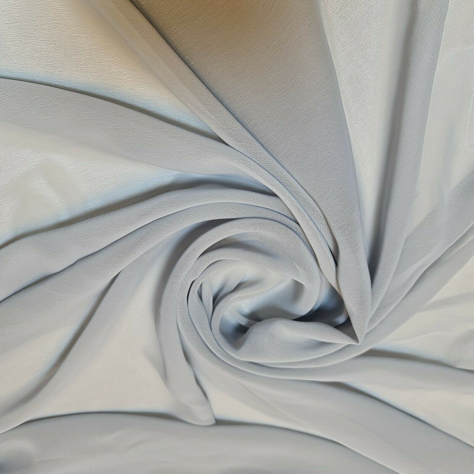 Sheer Poly Crepe Chiffon Fabric – Semi-Transparent, Lightweight 44
