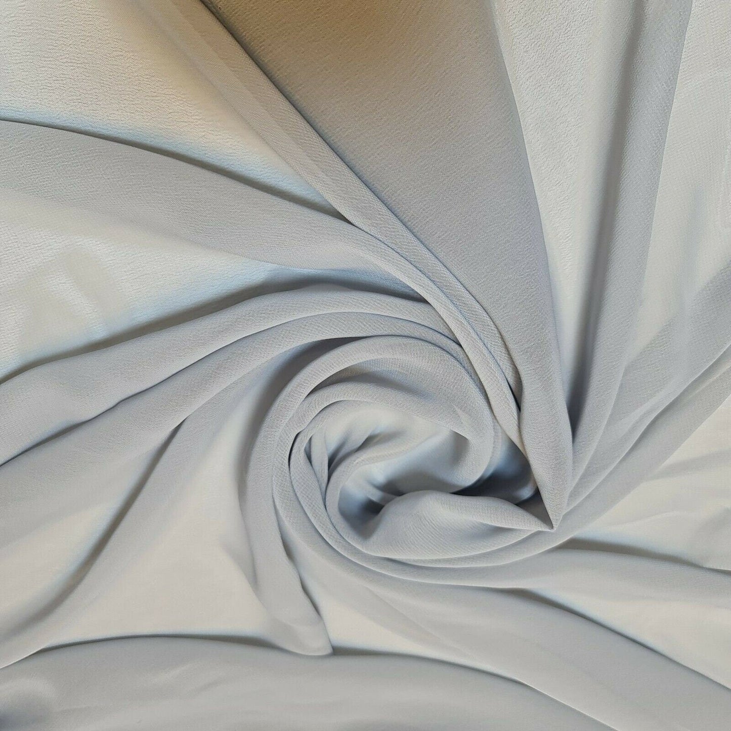 Sheer Poly Crepe Chiffon Fabric – Semi-Transparent, Lightweight 44" Wide for Dress, Draping & Craft