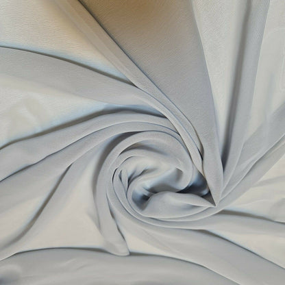 Sheer Poly Crepe Chiffon Fabric – Semi-Transparent, Lightweight 44" Wide for Dress, Draping & Craft