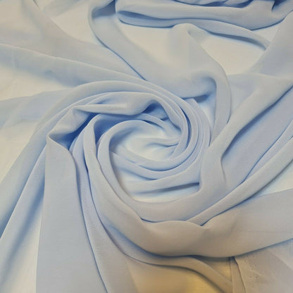 Sheer Poly Crepe Chiffon Fabric – Semi-Transparent, Lightweight 44" Wide for Dress, Draping & Craft