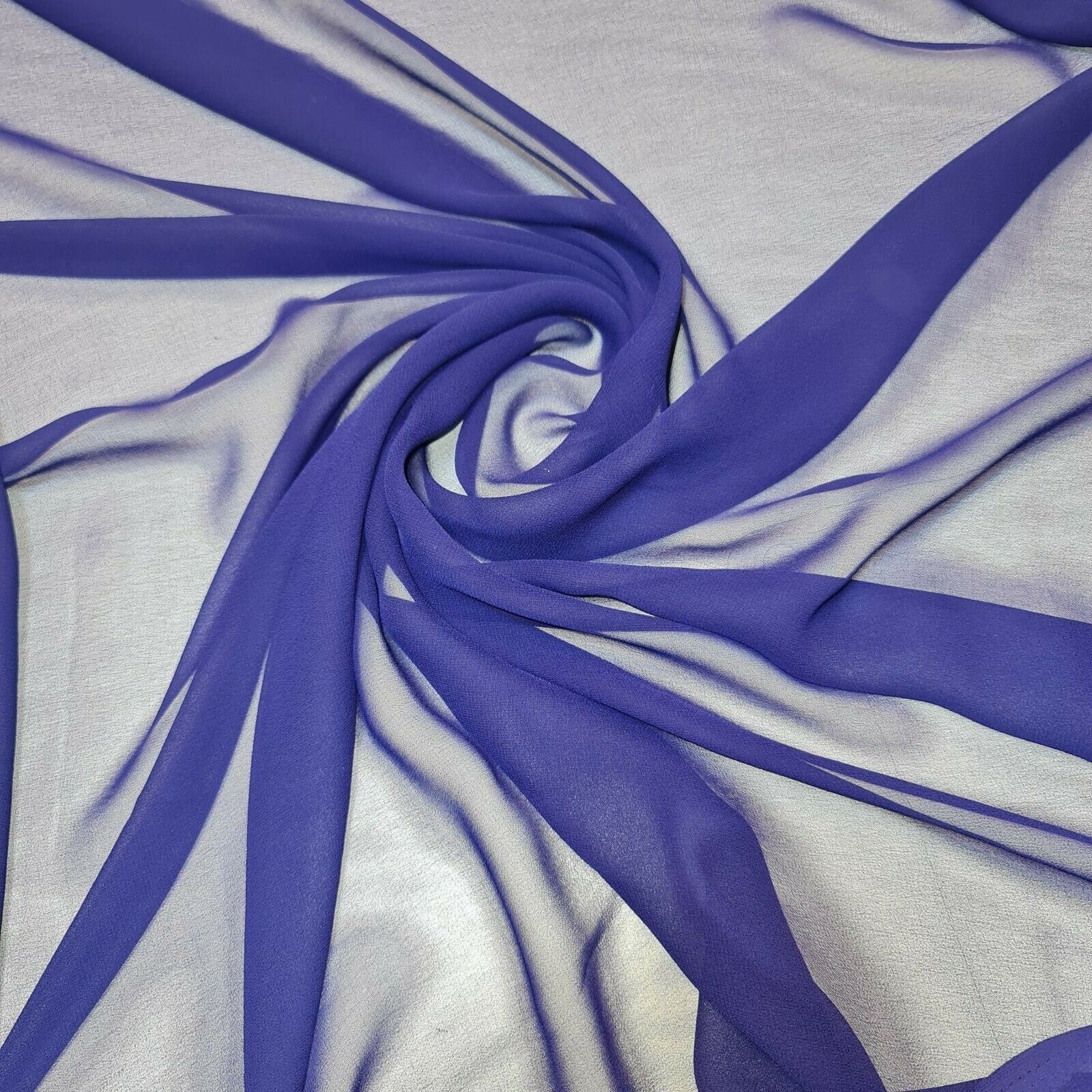Sheer Poly Crepe Chiffon Fabric – Semi-Transparent, Lightweight 44
