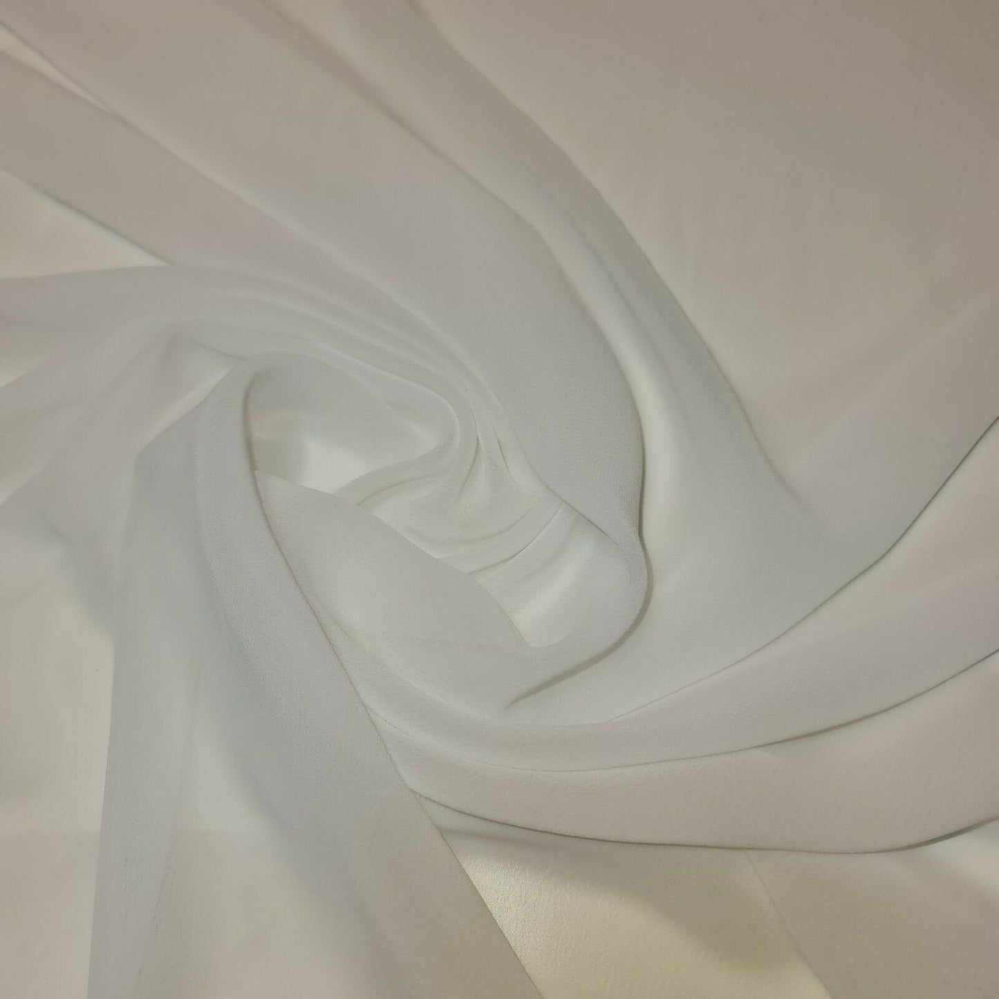 Sheer Poly Crepe Chiffon Fabric – Semi-Transparent, Lightweight 44" Wide for Dress, Draping & Craft