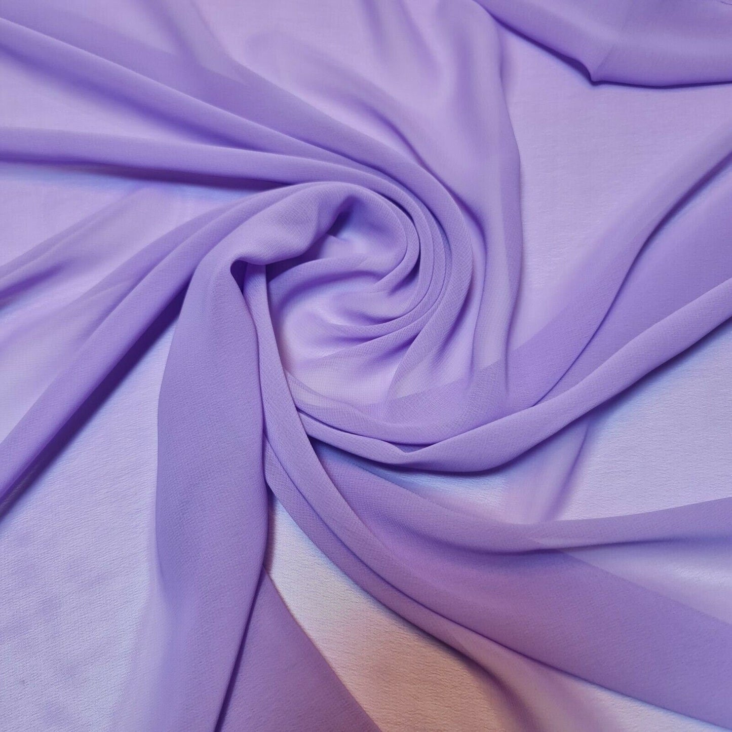 Sheer Poly Crepe Chiffon Fabric – Semi-Transparent, Lightweight 44" Wide for Dress, Draping & Craft