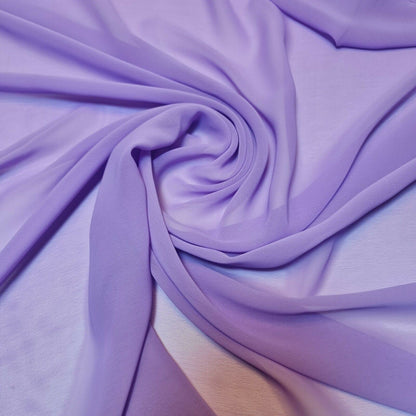 Sheer Poly Crepe Chiffon Fabric – Semi-Transparent, Lightweight 44" Wide for Dress, Draping & Craft