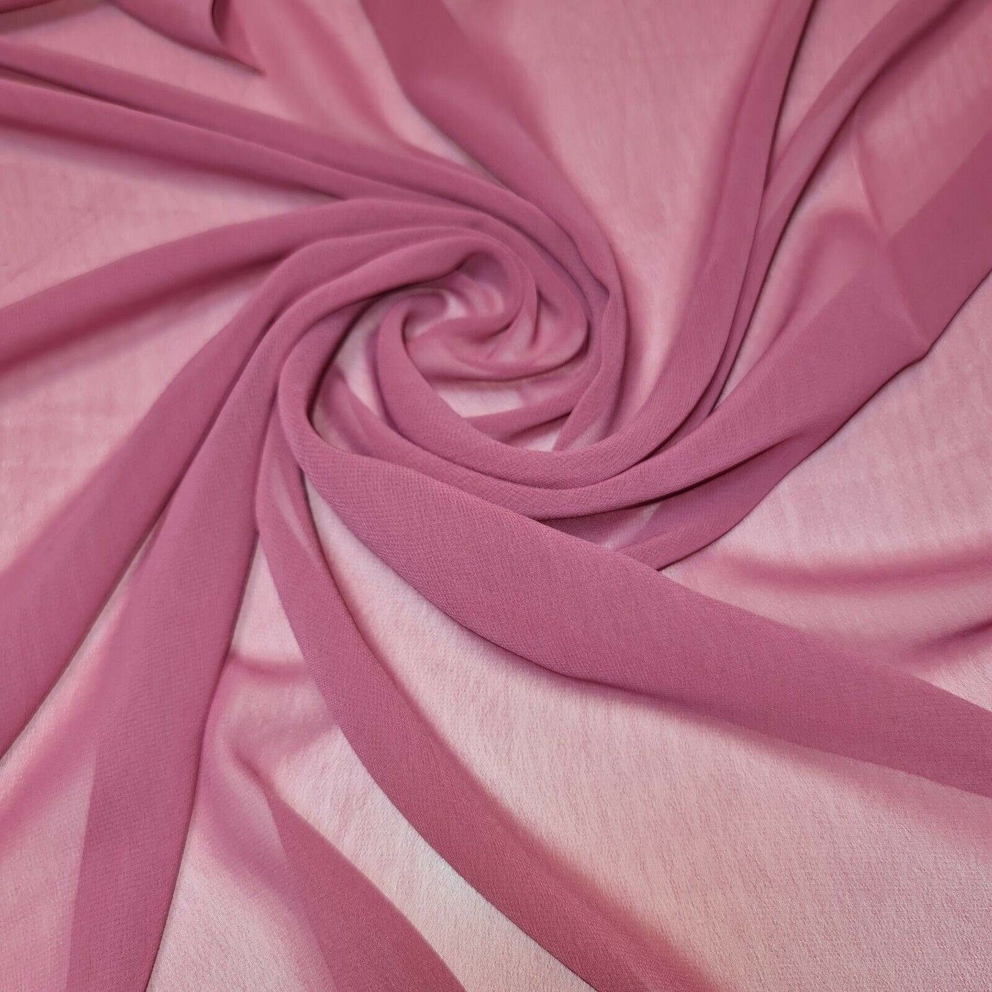 Sheer Poly Crepe Chiffon Fabric – Semi-Transparent, Lightweight 44" Wide for Dress, Draping & Craft