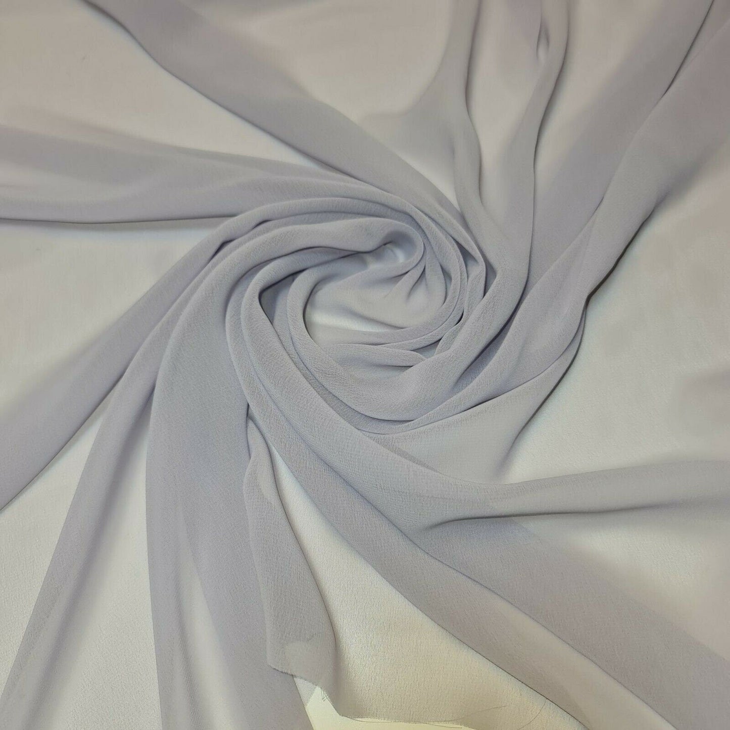 Sheer Poly Crepe Chiffon Fabric – Semi-Transparent, Lightweight 44" Wide for Dress, Draping & Craft