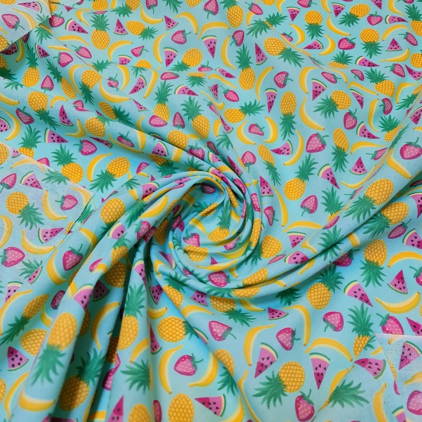Printed Polycotton Fabric – 44" Wide – Floral, Animal, Nautical, Stars, Stripes, Fruit & Seasonal Craft Material by the Metre