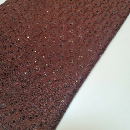Broderie Anglaise Sequin Embroidery Viscose Fabric – 44" Wide Soft Dressmaking & Craft Material