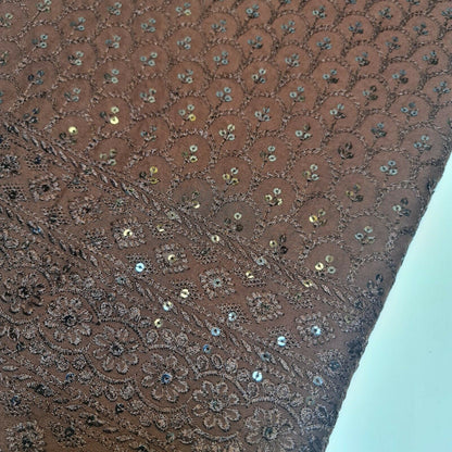Broderie Anglaise Sequin Embroidery Viscose Fabric – 44" Wide Soft Dressmaking & Craft Material