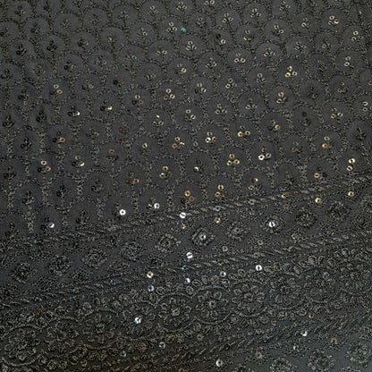 Broderie Anglaise Sequin Embroidery Viscose Fabric – 44" Wide Soft Dressmaking & Craft Material