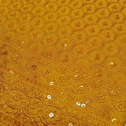 Broderie Anglaise Sequin Embroidery Viscose Fabric – 44" Wide Soft Dressmaking & Craft Material