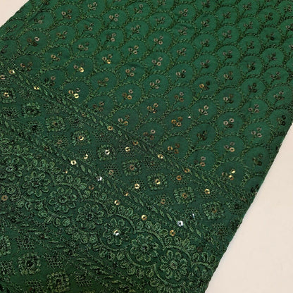 Broderie Anglaise Sequin Embroidery Viscose Fabric – 44" Wide Soft Dressmaking & Craft Material