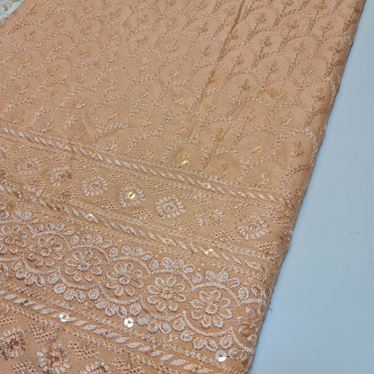 Broderie Anglaise Sequin Embroidery Viscose Fabric – 44" Wide Soft Dressmaking & Craft Material