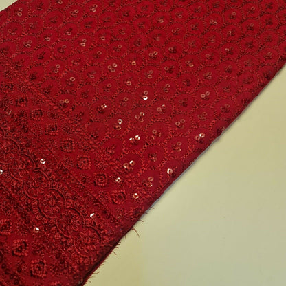 Broderie Anglaise Sequin Embroidery Viscose Fabric – 44" Wide Soft Dressmaking & Craft Material