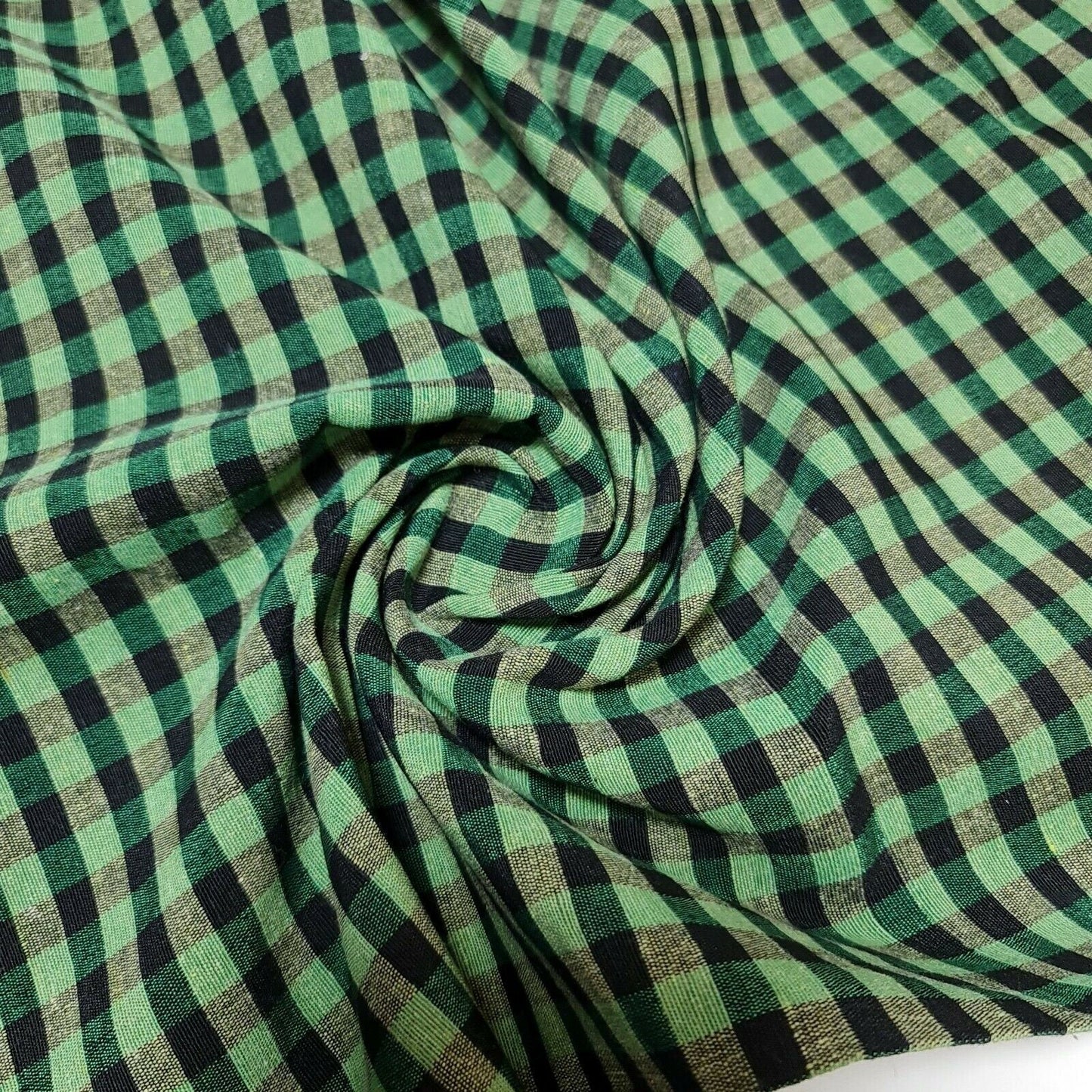 100% Cotton Gingham 1/8" Check Plaid Fabric – Parna Patka Turban Dastaar Cloth for Sewing & Crafts (23 Meter Roll)