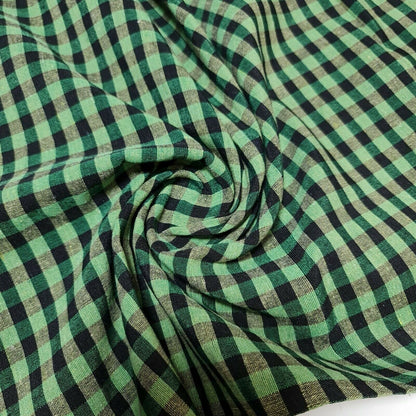 100% Cotton Gingham 1/8" Check Plaid Fabric – Parna Patka Turban Dastaar Cloth for Sewing & Crafts (23 Meter Roll)